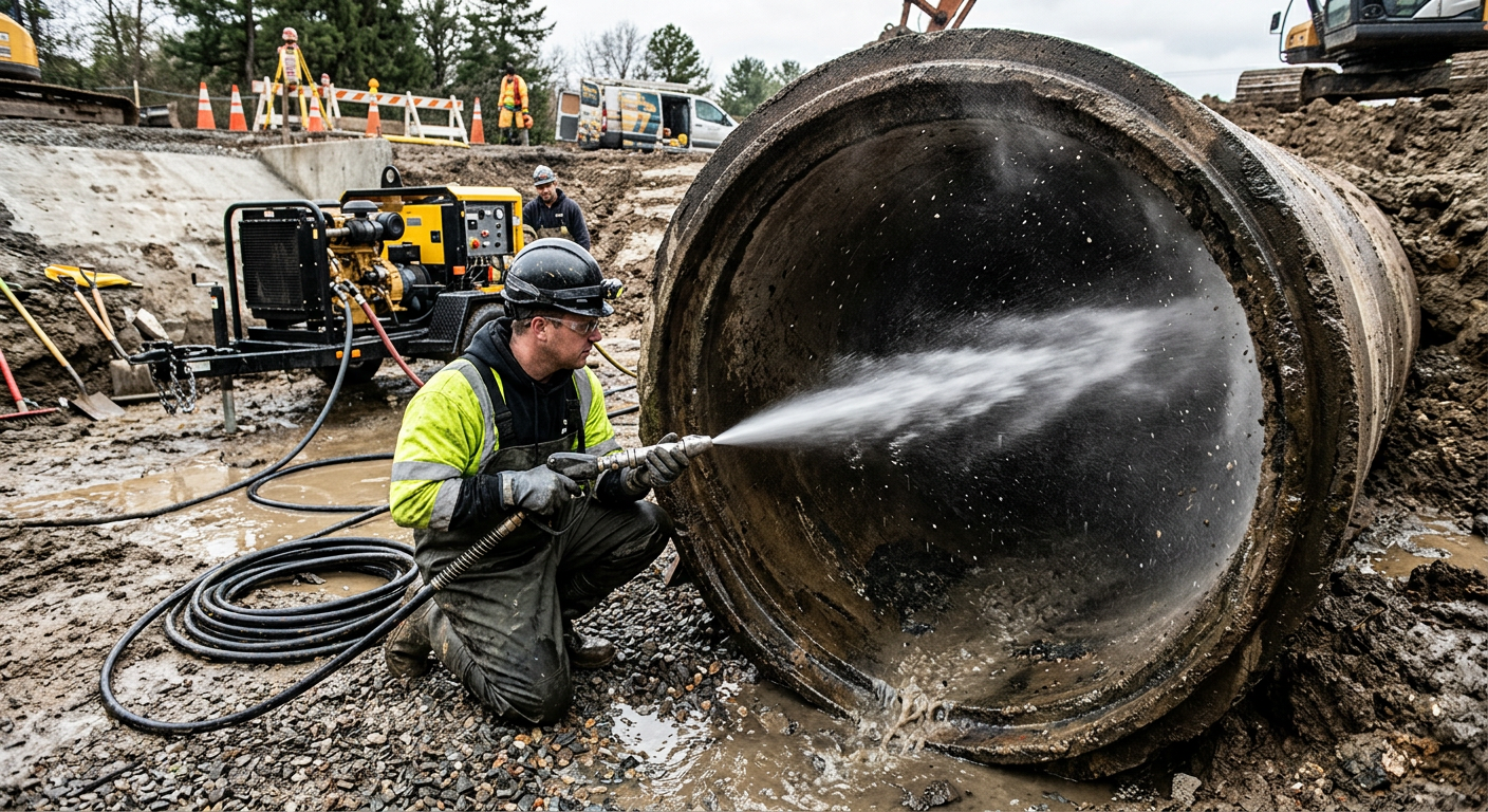 Hydrocurage haute pression pour débouchage de canalisation à Suresnes
