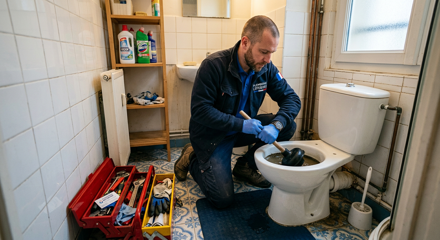 Débouchage WC en urgence par un plombier à Suresnes